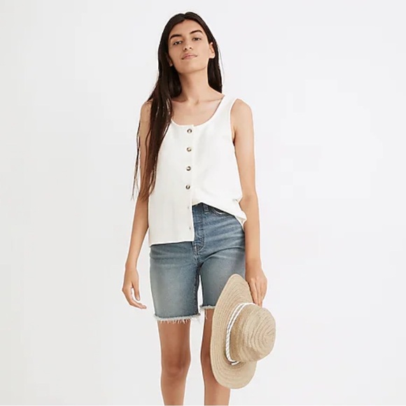 Madewell Ottoman Jacquard Button-Front Tank - Picture 5 of 6